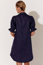 Load image into Gallery viewer, Esther Linen Shirt Dress Navy
