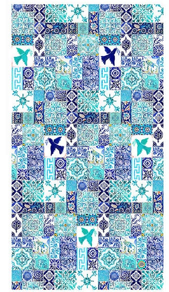 Anna Chandler Tablecloth Blue Turquoise