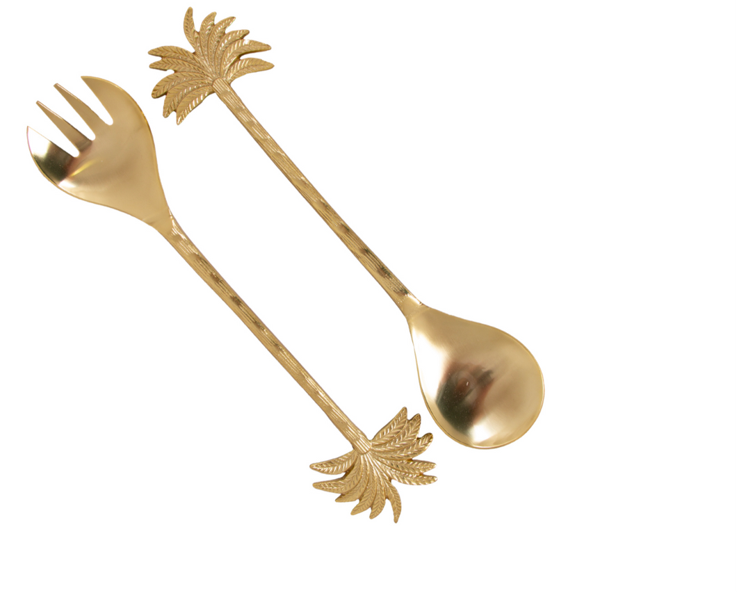 Palm salad servers