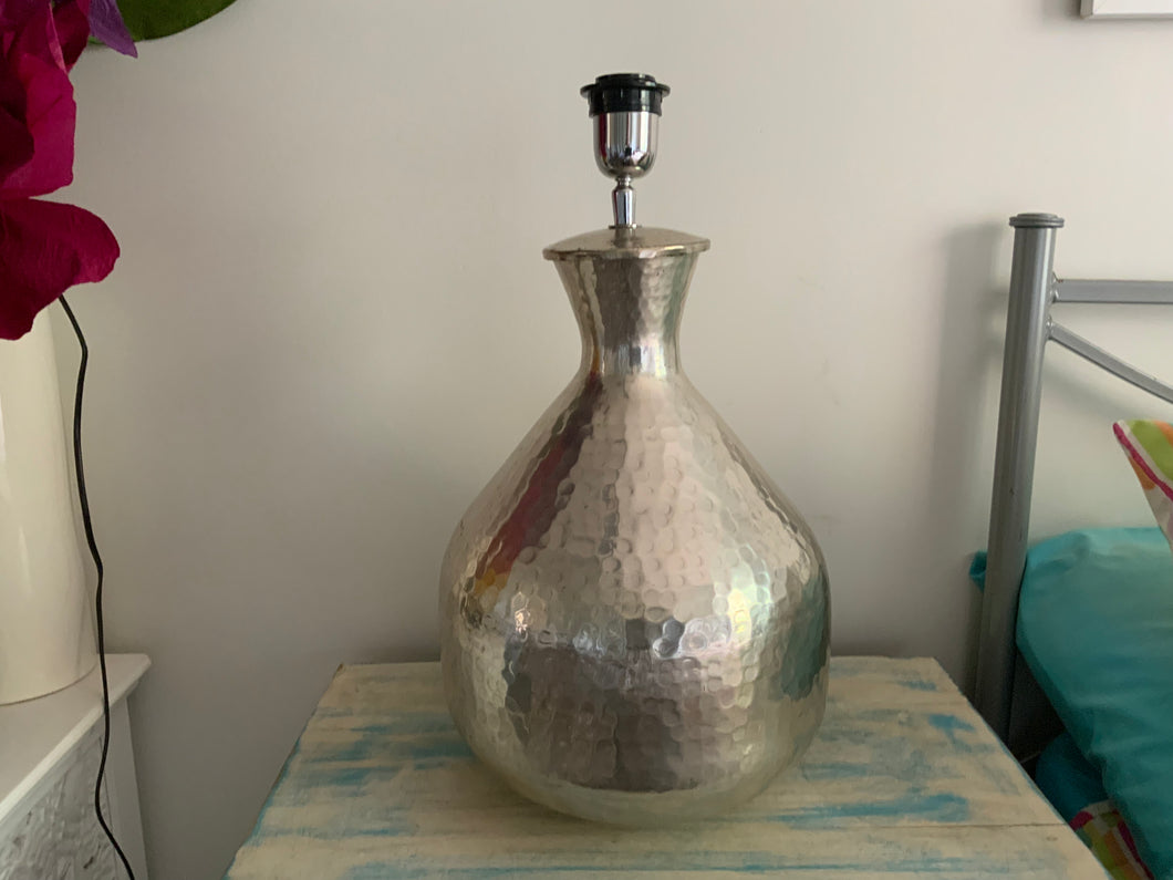 Silver Plated Brass Lamp Base