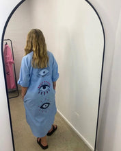 Load image into Gallery viewer, Third Eye Shirt Dress Blue

