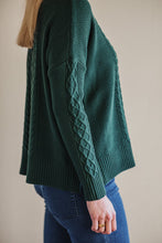 Load image into Gallery viewer, Augusta Wool Cable Sweater- Moss
