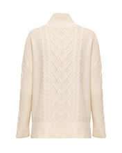 Load image into Gallery viewer, Augusta Wool Cable Sweater - White
