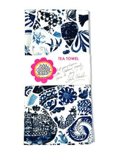 Load image into Gallery viewer, Blue Mosaic Tea Towel
