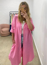 Load image into Gallery viewer, Third  Eye Shirt Dress Pink
