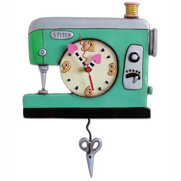 Stitch Sewing Machine Pendulum Clock