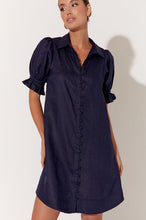 Load image into Gallery viewer, Esther Linen Shirt Dress Navy
