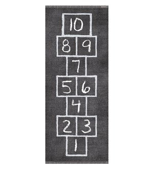 Black Hopscotch Vinyl Mat