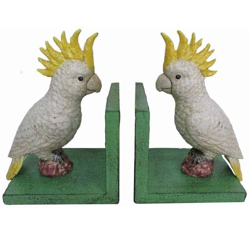 Cockatoo Cast Iron Bookends