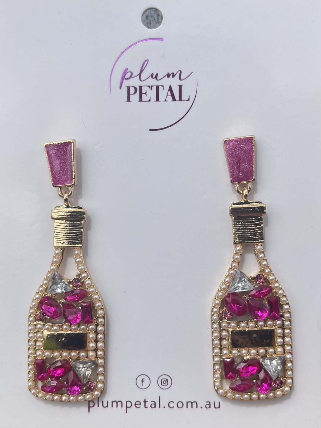 Petunia Pink Champagne Earring