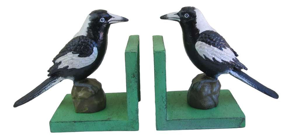Magpie Cast Iron Bookends