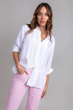 Load image into Gallery viewer, White Linen Pintuck Shirt
