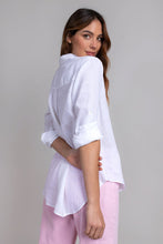 Load image into Gallery viewer, White Linen Pintuck Shirt
