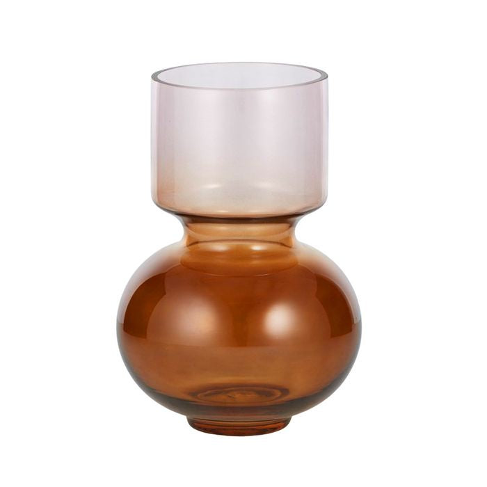Darline Glass Vase - Mauvel/Amber