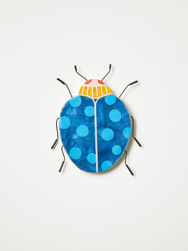 Lady Bug Blue Wall Art
