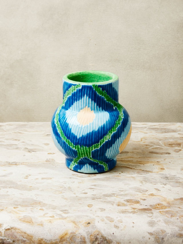 Camille Blue Green Vase